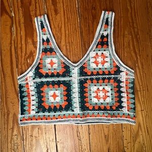 Pink Lily Crochet Crop Top